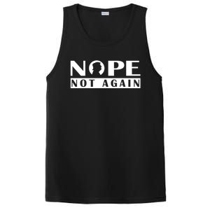 Nope Not Again Funny Trump Political Graphic Design PosiCharge Competitor Tank