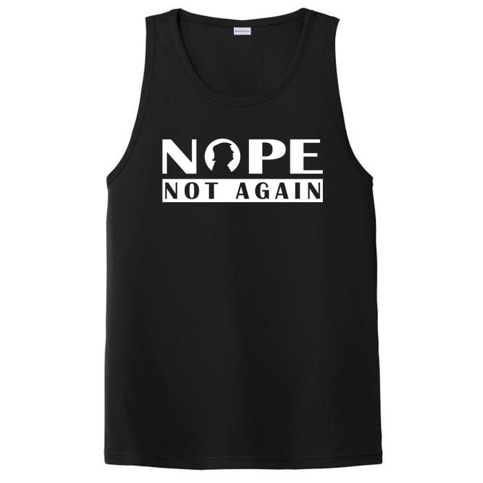 Nope Not Again Funny Trump Political Graphic Design PosiCharge Competitor Tank