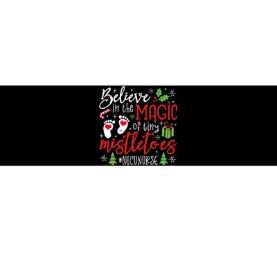 NICU Nurse Believin Magic Of Tiny Mistletoe Christmas Bumper Sticker