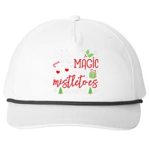 NICU Nurse Believin Magic Of Tiny Mistletoe Christmas Snapback Five-Panel Rope Hat