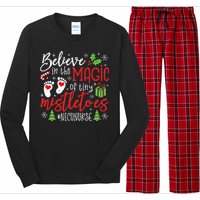 NICU Nurse Believin Magic Of Tiny Mistletoe Christmas Long Sleeve Pajama Set