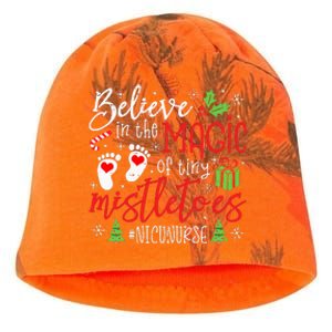 NICU Nurse Believin Magic Of Tiny Mistletoe Christmas Kati - Camo Knit Beanie