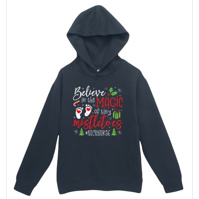 NICU Nurse Believin Magic Of Tiny Mistletoe Christmas Urban Pullover Hoodie