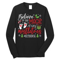 Nicu Nurse Believin Magic Of Tiny Mistletoe Christmas Long Sleeve Shirt