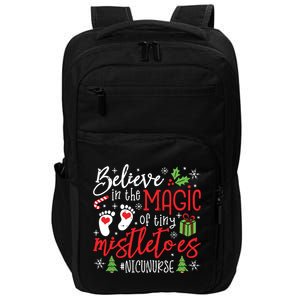 Nicu Nurse Believin Magic Of Tiny Mistletoe Christmas Impact Tech Backpack