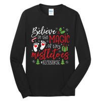 Nicu Nurse Believin Magic Of Tiny Mistletoe Christmas Tall Long Sleeve T-Shirt