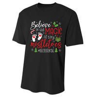 Nicu Nurse Believin Magic Of Tiny Mistletoe Christmas Performance Sprint T-Shirt