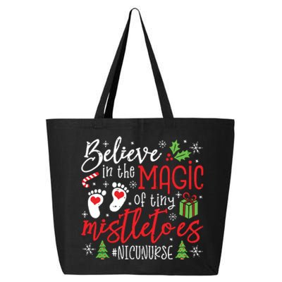 Nicu Nurse Believin Magic Of Tiny Mistletoe Christmas 25L Jumbo Tote