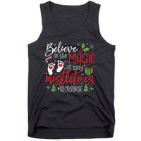 Nicu Nurse Believin Magic Of Tiny Mistletoe Christmas Tank Top