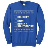 Naughty Nice Being A Silly Goose Funny Ugly Christmas Xmas  Sweatshirt