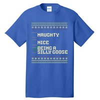 Naughty Nice Being A Silly Goose Funny Ugly Christmas Xmas  Tall T-Shirt