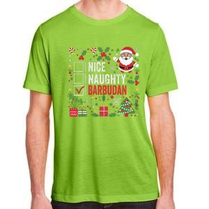 Nice Naughty Barbudan Christmas Santa Antigua And Barbuda Adult ChromaSoft Performance T-Shirt