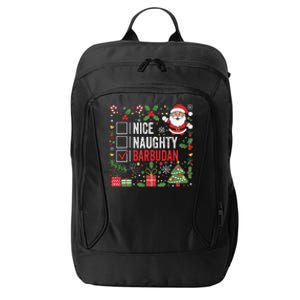 Nice Naughty Barbudan Christmas Santa Antigua And Barbuda City Backpack