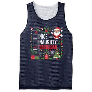 Nice Naughty Barbudan Christmas Santa Antigua And Barbuda Mesh Reversible Basketball Jersey Tank