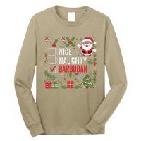 Nice Naughty Barbudan Christmas Santa Antigua And Barbuda Long Sleeve Shirt