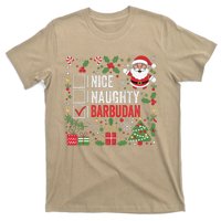 Nice Naughty Barbudan Christmas Santa Antigua And Barbuda T-Shirt