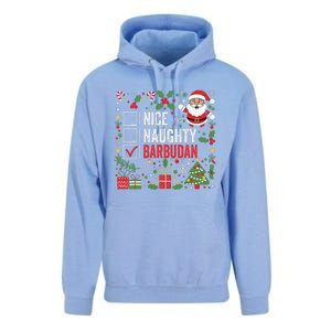 Nice Naughty Barbudan Christmas Santa Antigua And Barbuda Unisex Surf Hoodie