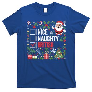 Nice Naughty British Christmas Santa Claus United Kingdom Great Gift T-Shirt