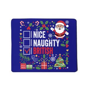 Nice Naughty British Christmas Santa Claus United Kingdom Great Gift Mousepad