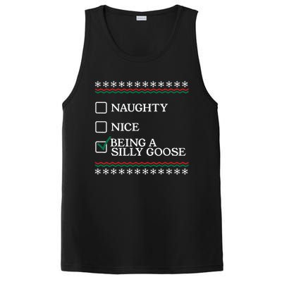 Naughty Nice Being A Silly Goose Funny Christmas Xmas  PosiCharge Competitor Tank