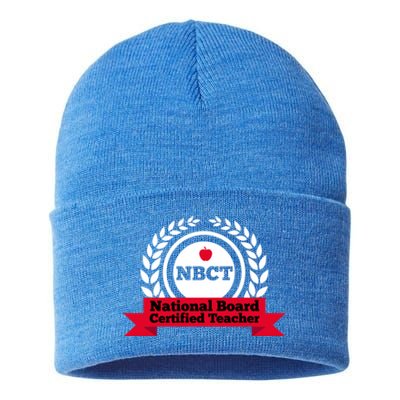 Nbct National Board Certified Teacher Appreciation School Gift Sustainable Knit Beanie