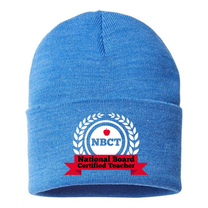 Nbct National Board Certified Teacher Appreciation School Gift Sustainable Knit Beanie