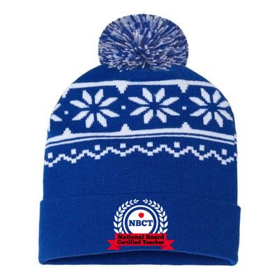 Nbct National Board Certified Teacher Appreciation School Gift USA-Made Snowflake Beanie