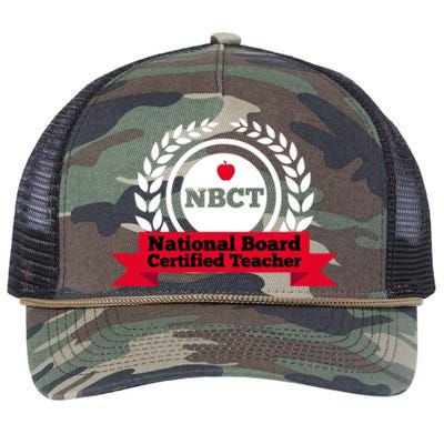 Nbct National Board Certified Teacher Appreciation School Gift Retro Rope Trucker Hat Cap