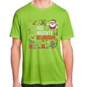 Nice Naughty Belarusian Christmas Santa Claus Belarus Adult ChromaSoft Performance T-Shirt