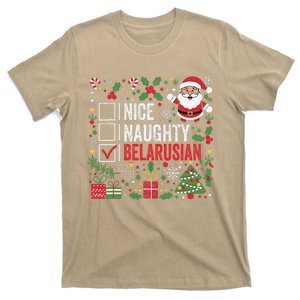 Nice Naughty Belarusian Christmas Santa Claus Belarus T-Shirt