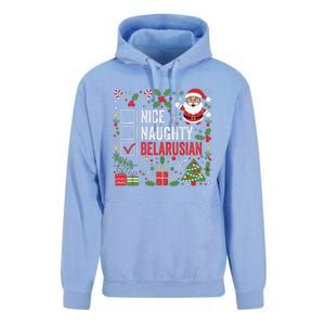 Nice Naughty Belarusian Christmas Santa Claus Belarus Unisex Surf Hoodie