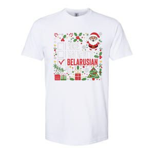 Nice Naughty Belarusian Christmas Santa Claus Belarus Softstyle CVC T-Shirt