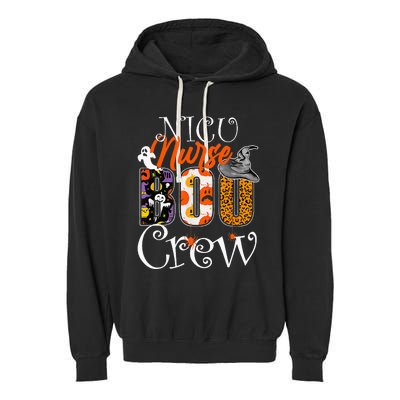 Nicu Nurse Boo Crew Funny Halloween Nicu Nurse Party Costume Garment-Dyed Fleece Hoodie