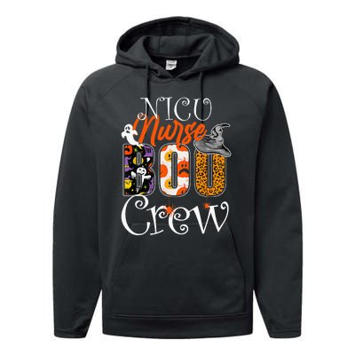 Nicu Nurse Boo Crew Funny Halloween Nicu Nurse Party Costume Performance Fleece Hoodie