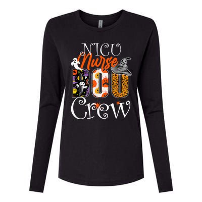 Nicu Nurse Boo Crew Funny Halloween Nicu Nurse Party Costume Womens Cotton Relaxed Long Sleeve T-Shirt