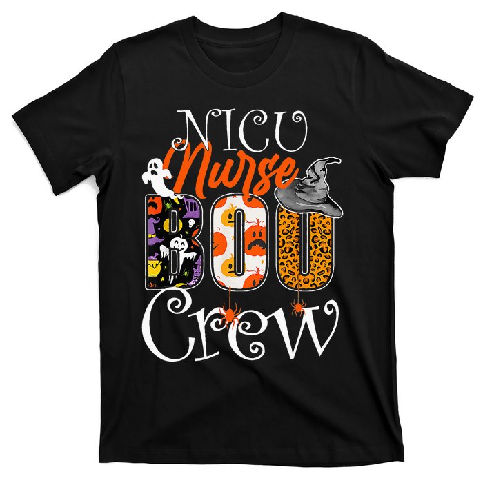 Nicu Nurse Boo Crew Funny Halloween Nicu Nurse Party Costume T-Shirt