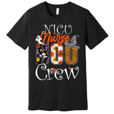 Nicu Nurse Boo Crew Funny Halloween Nicu Nurse Party Costume Premium T-Shirt