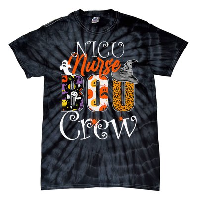 Nicu Nurse Boo Crew Funny Halloween Nicu Nurse Party Costume Tie-Dye T-Shirt