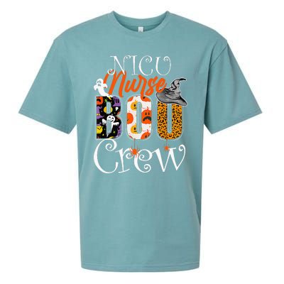 Nicu Nurse Boo Crew Funny Halloween Nicu Nurse Party Costume Sueded Cloud Jersey T-Shirt