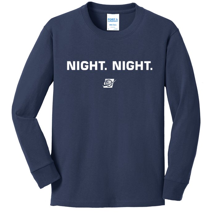 Night Night Basketball Champions Kids Long Sleeve Shirt