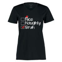 Nice Naughty Bruh Christmas Women's Momentum V-Neck T-Shirt