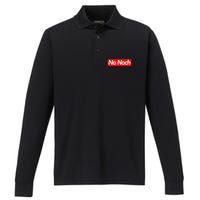 Na Nach Breslov Rabbi Nachman Meuman Modern Red Performance Long Sleeve Polo