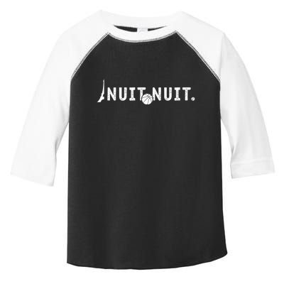 Nuit Nuit Basketball Night French Words Paris Tower Toddler Fine Jersey T-Shirt