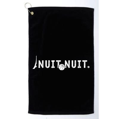 Nuit Nuit Basketball Night French Words Paris Tower Golf Towel