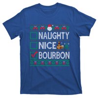 Naughty Nice Bourbon Christmas List Bourbon Ugly Cute Gift T-Shirt