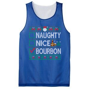 Naughty Nice Bourbon Christmas List Bourbon Ugly Cute Gift Mesh Reversible Basketball Jersey Tank