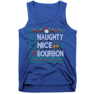 Naughty Nice Bourbon Christmas List Bourbon Ugly Cute Gift Tank Top