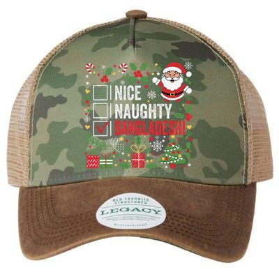 Nice Naughty Bangladeshi Christmas Santa Claus Bangladesh Legacy Tie Dye Trucker Hat