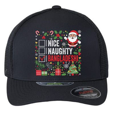 Nice Naughty Bangladeshi Christmas Santa Claus Bangladesh Flexfit Unipanel Trucker Cap