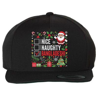 Nice Naughty Bangladeshi Christmas Santa Claus Bangladesh Wool Snapback Cap